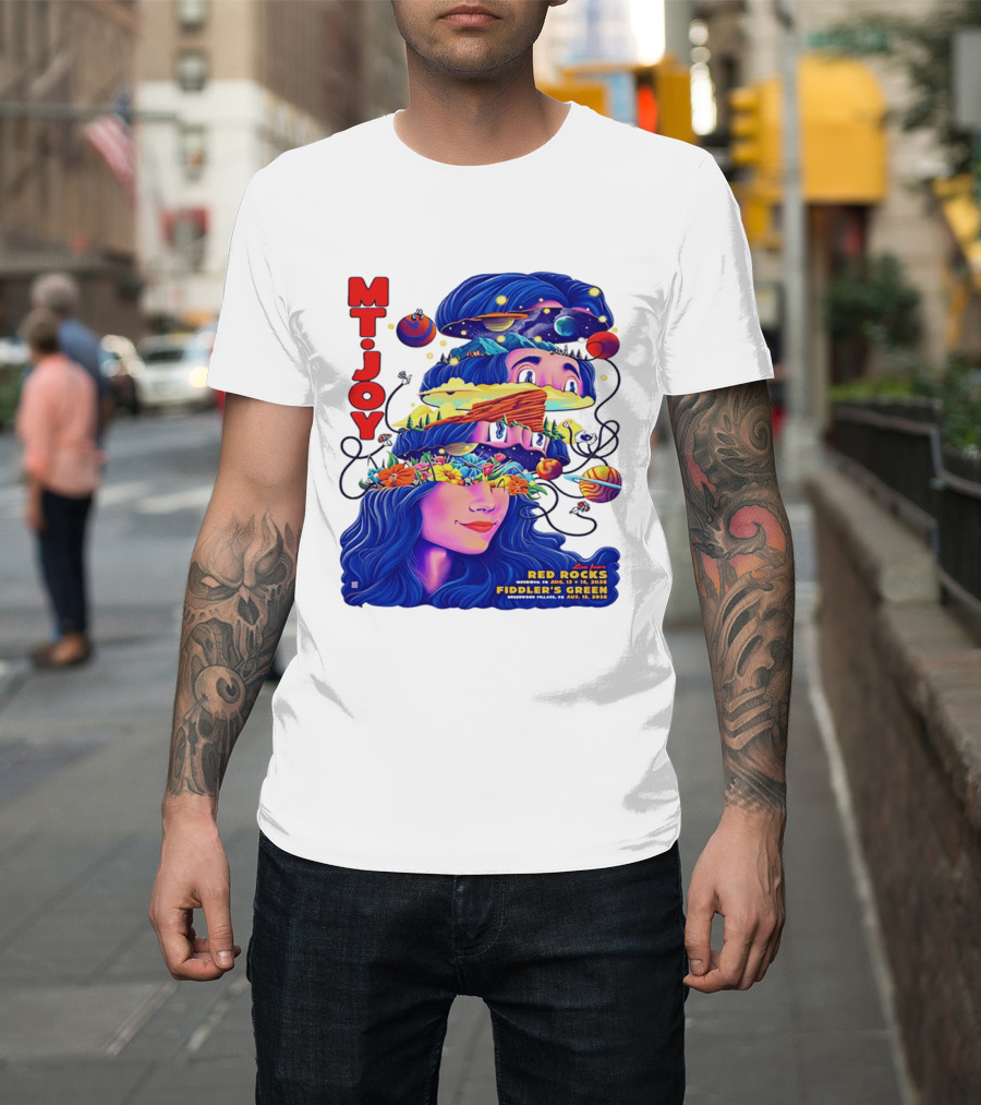 MT. Joy Red Rocks Fiddler's Green Aug 11 2026 Floral Space T-Shirt