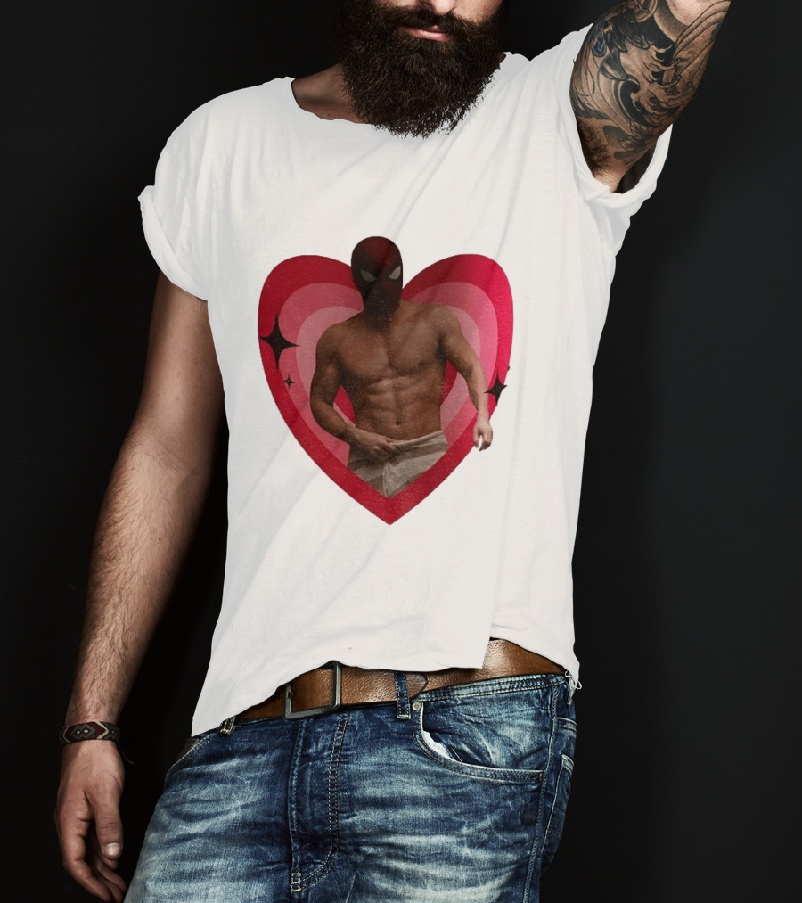 Heart Masked Bodybuilder Spidey T-Shirt