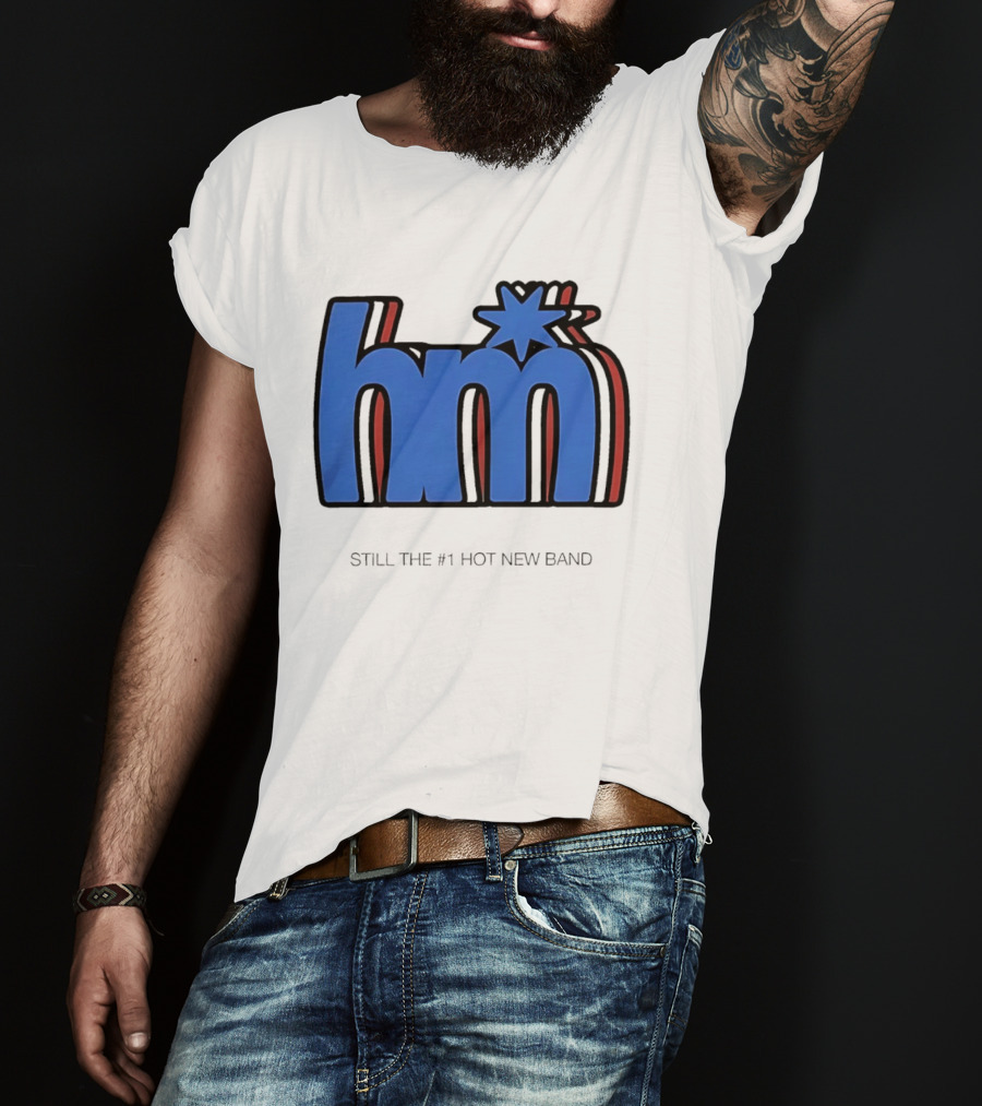 HM Still The Number 1 Hot New Band Blue Star 3D Layered Shadow T-Shirt