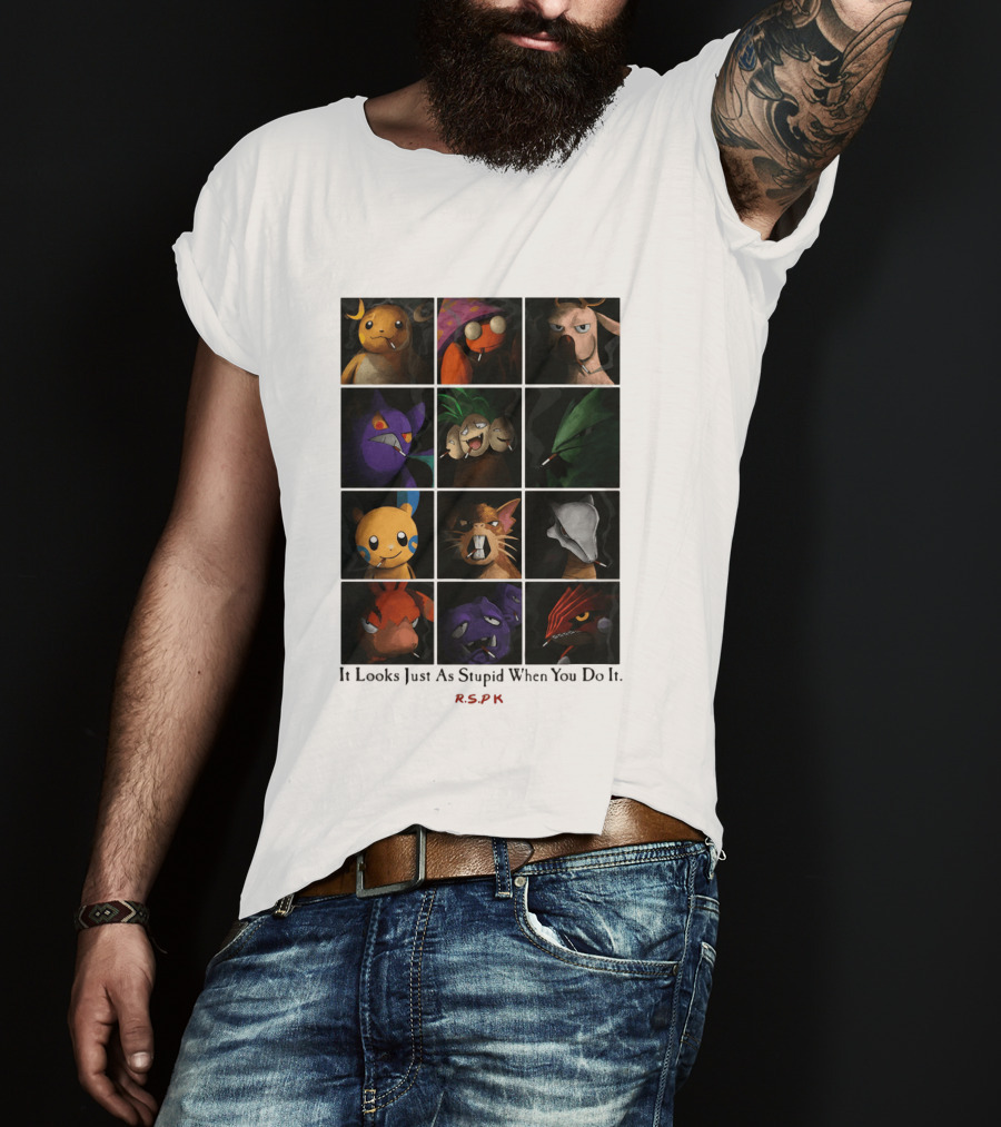 It Looks Just As Stupid When You Do It Cigarette Smoking Cartoon T-Shirt