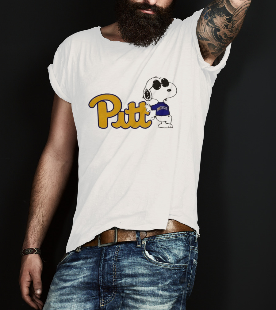 Pittsburgh Panthers NCAA Pitt Snoopy Sunglasses Cartoon T-Shirt