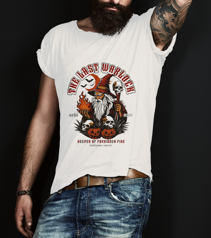 The Last Warlock Keeper Of Forbidden Fire Halloween 2026 T-Shirt