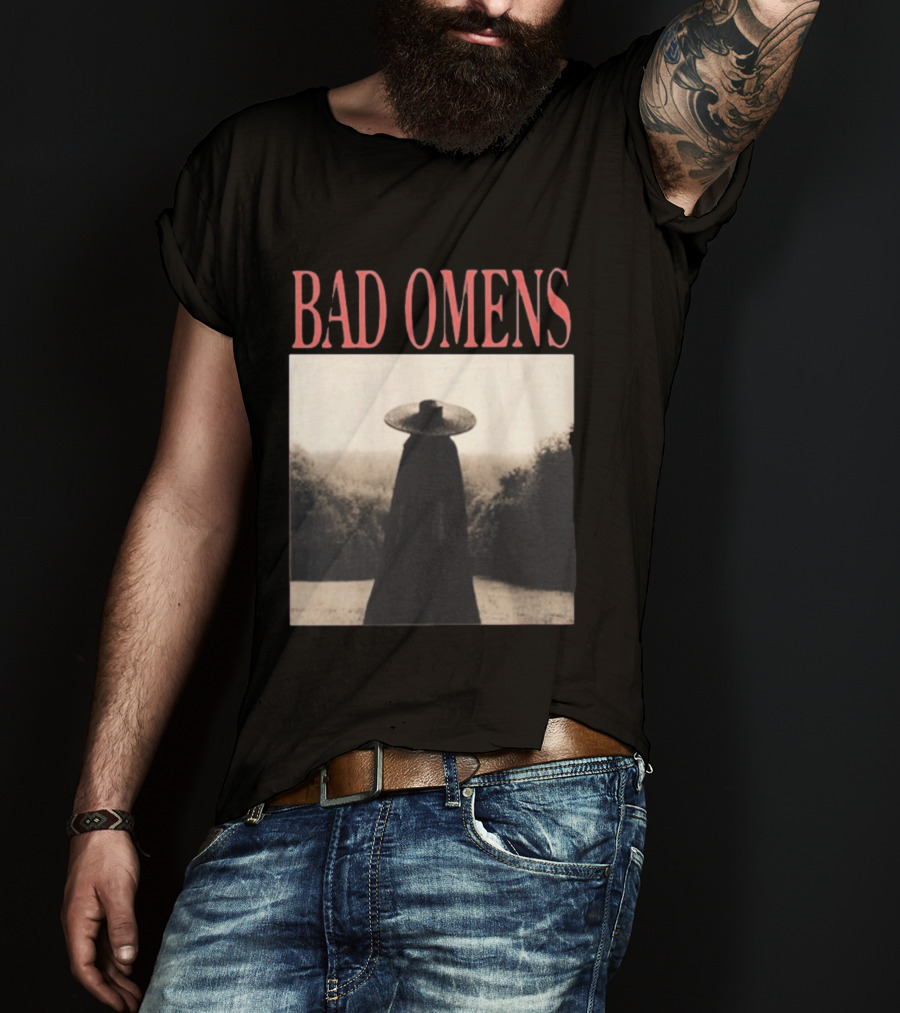Bad Omens Specter Tour Dark Figure In Shadowy Landscape T-Shirt