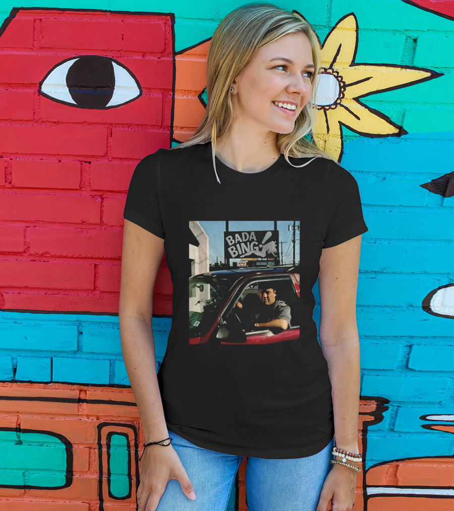 Bada Bing Tony Soprano Vintage Car Scene Sopranos Iconic TV Series T-Shirt