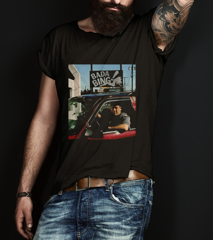 Bada Bing Tony Soprano Vintage Car Scene Sopranos Iconic TV Series T-Shirt