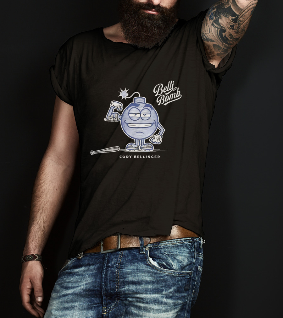 Belli Bomb Cody Bellinger Baseball Cartoon T-Shirt