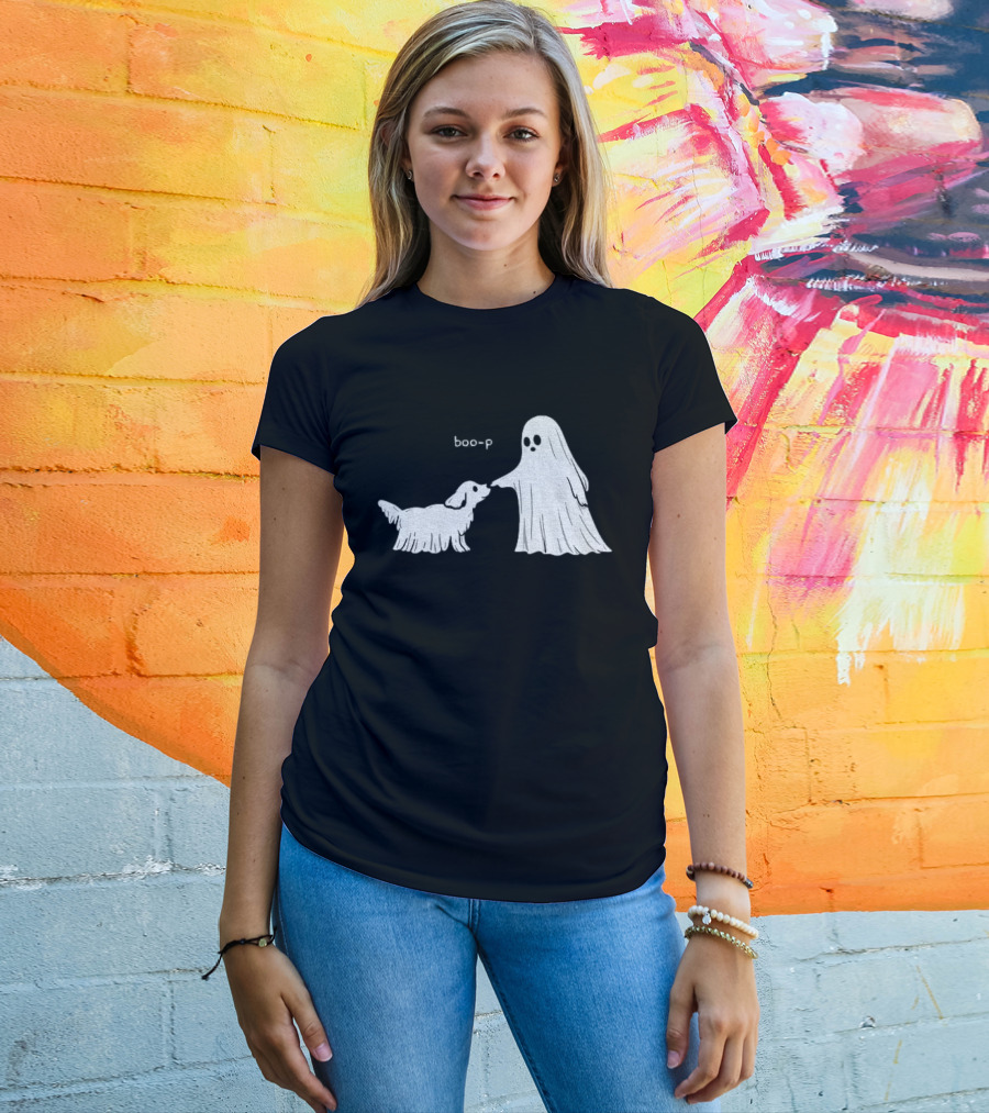 Boo P Ghost And Dog Pet Cartoon T-Shirt