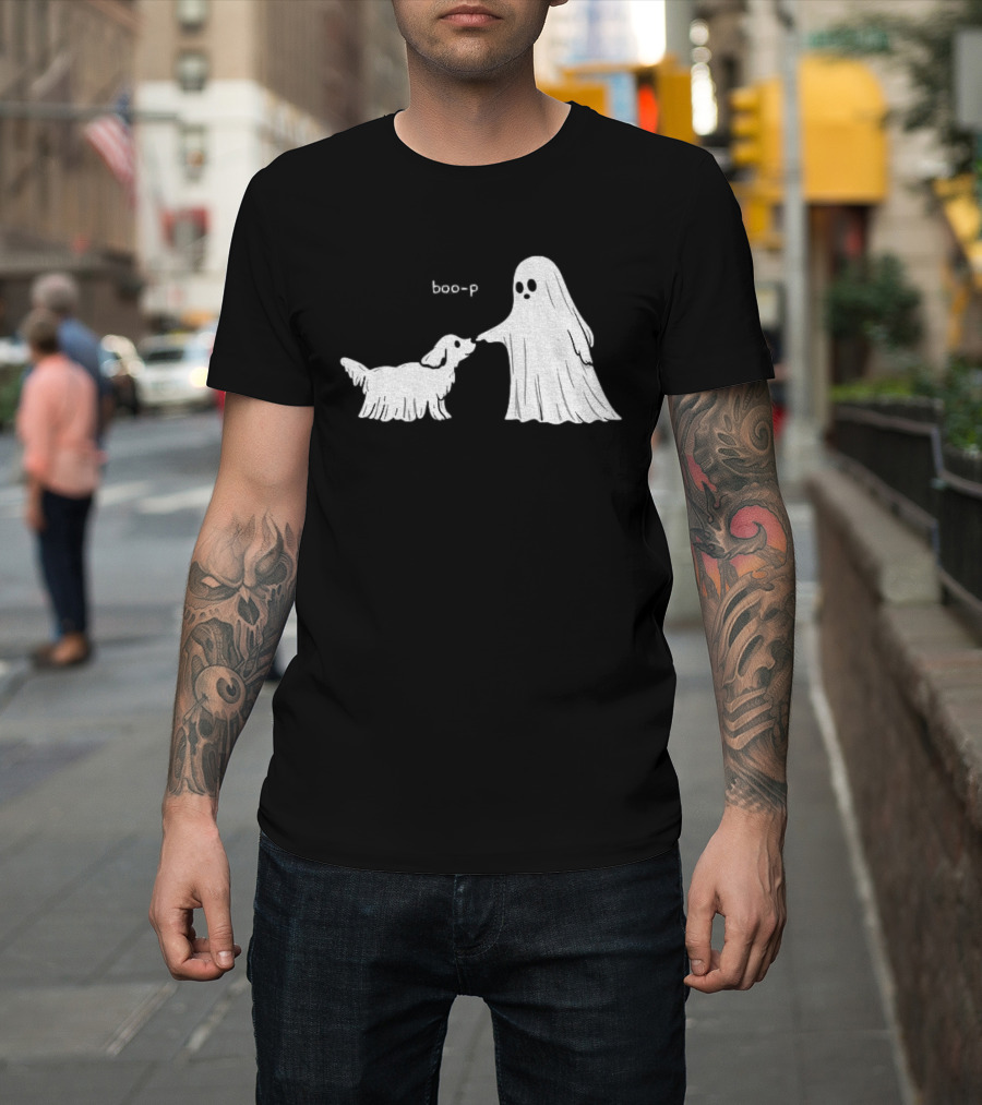 Boo P Ghost And Dog Pet Cartoon T-Shirt
