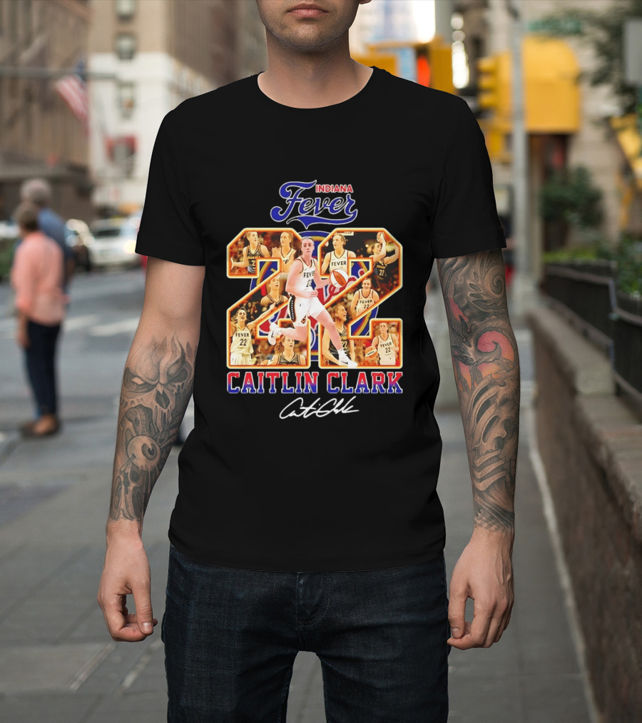 Indiana Fever Caitlin Clark #22 Collage WNBA T-Shirt