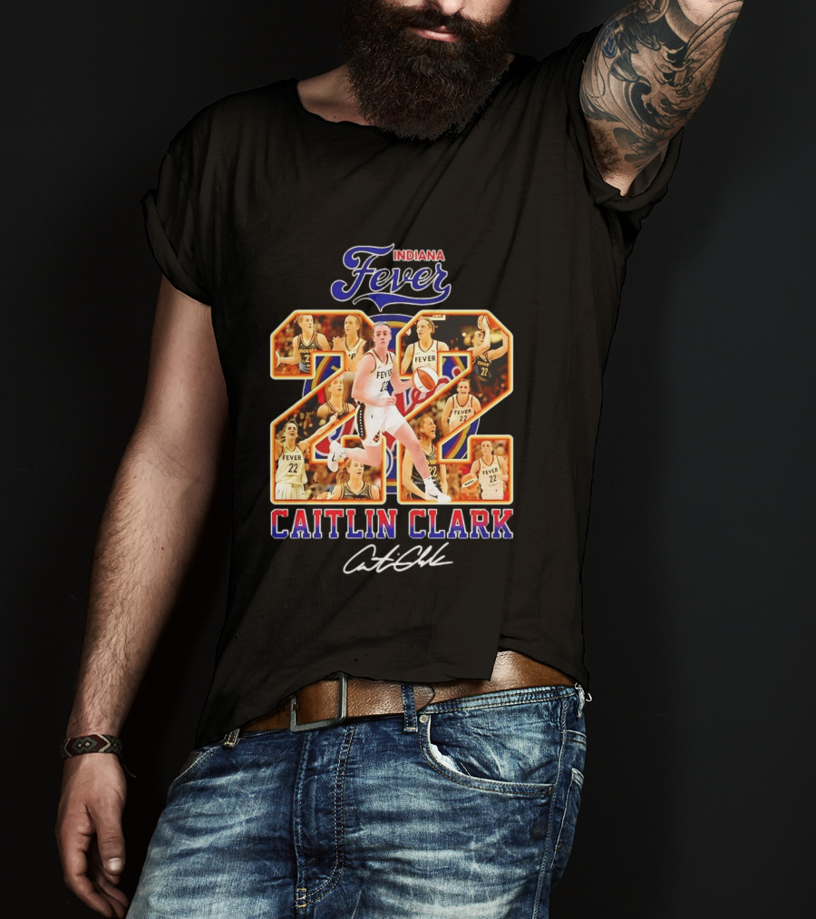 Indiana Fever Caitlin Clark #22 Collage WNBA T-Shirt