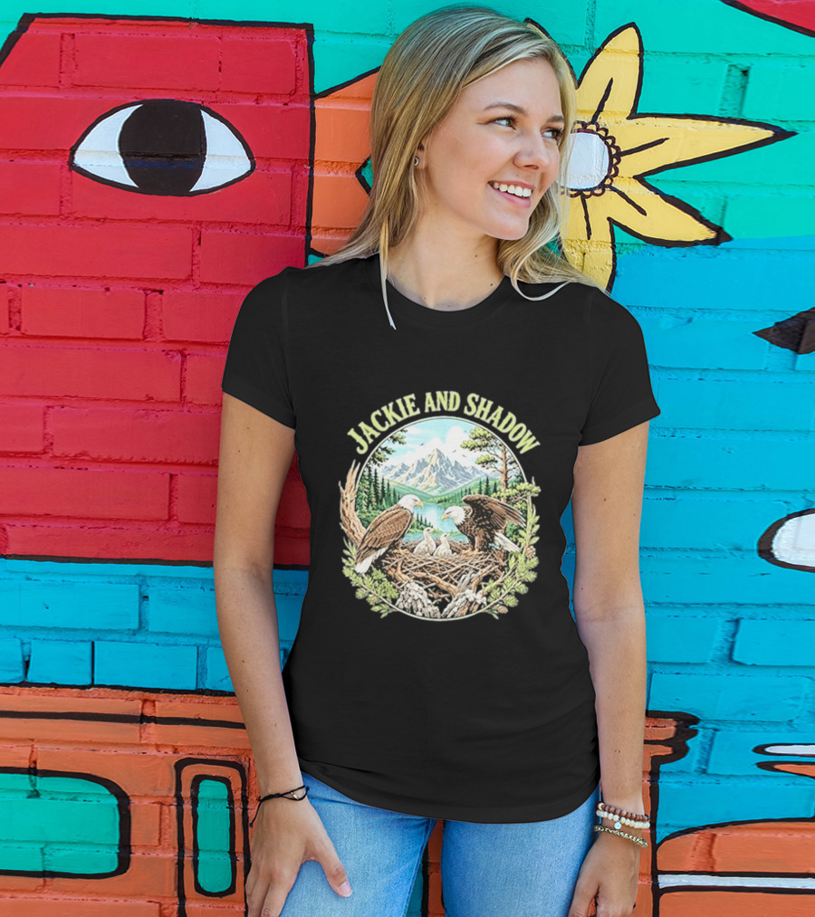 Jackie And Shadow Bald Eagle Family Mountain Nest Nature Lovers T-Shirt