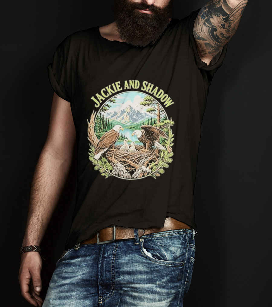Jackie And Shadow Bald Eagle Family Mountain Nest Nature Lovers T-Shirt