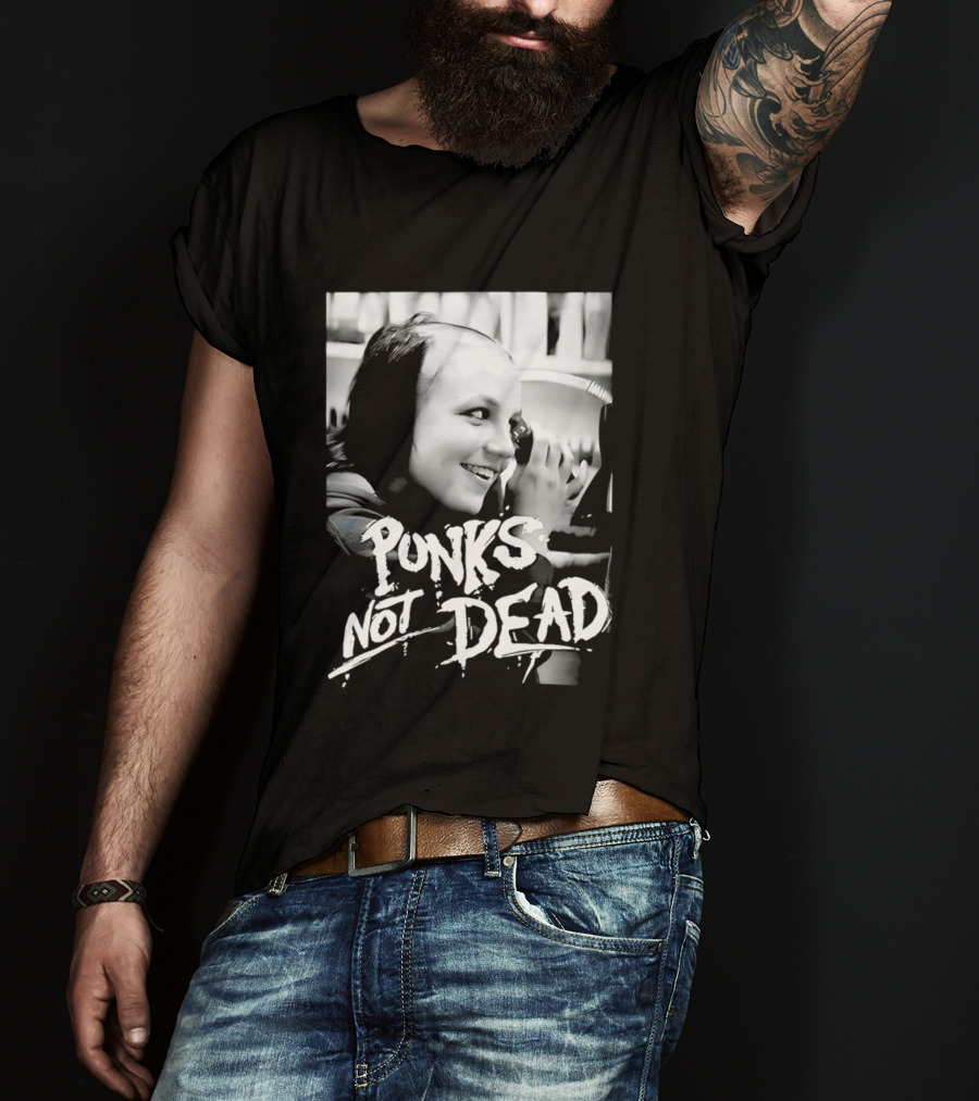 Punks Not Dead Britney Spears Iconic Shaved Look T-Shirt