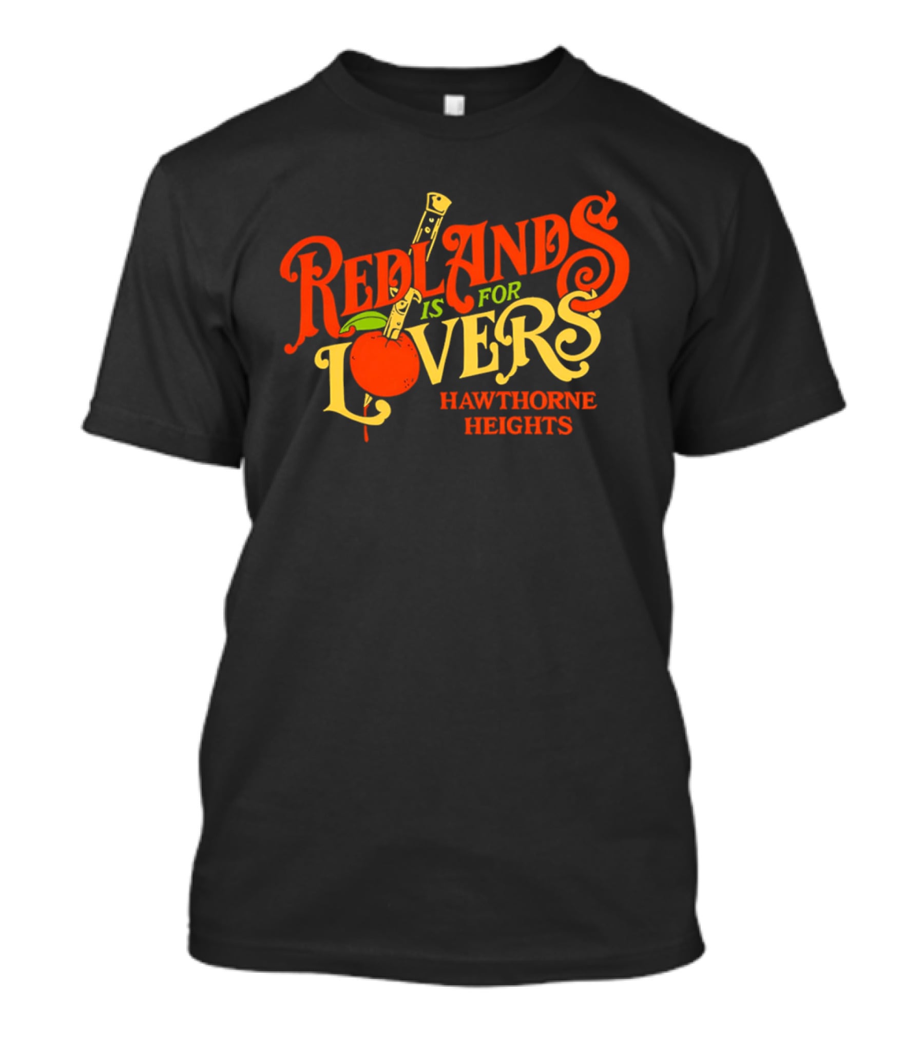 Redlands Is For Lovers Hawthorne Heights Orange Knife T-Shirt
