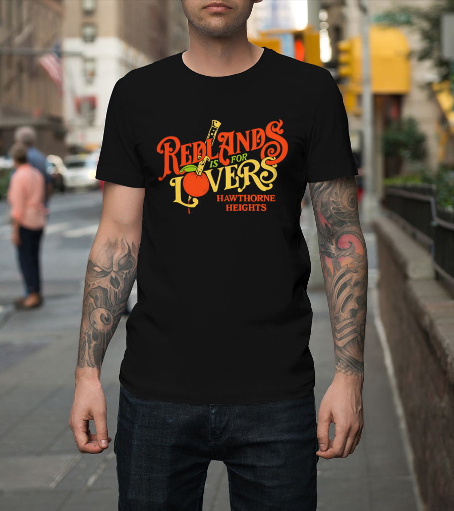 Redlands Is For Lovers Hawthorne Heights Orange Knife T-Shirt