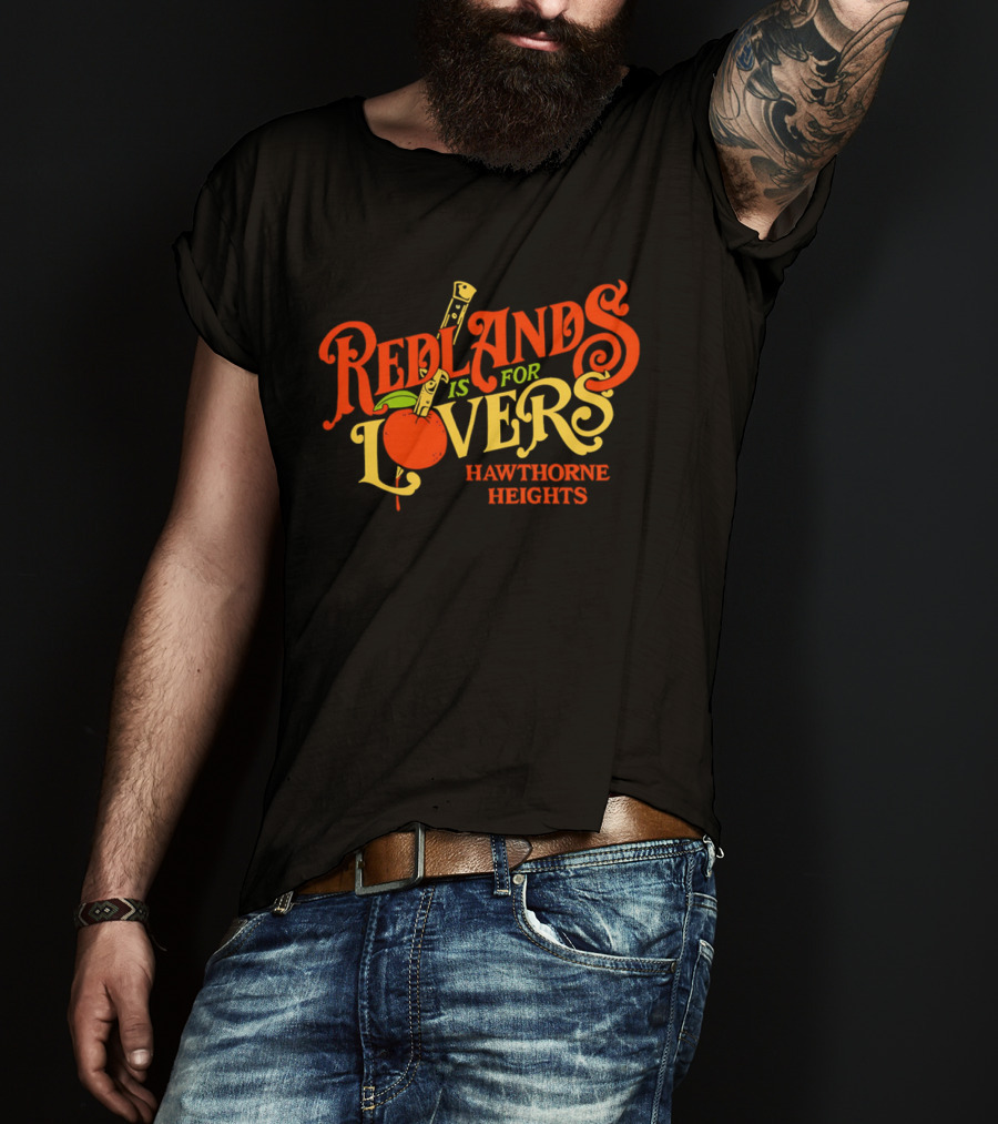 Redlands Is For Lovers Hawthorne Heights Orange Knife T-Shirt