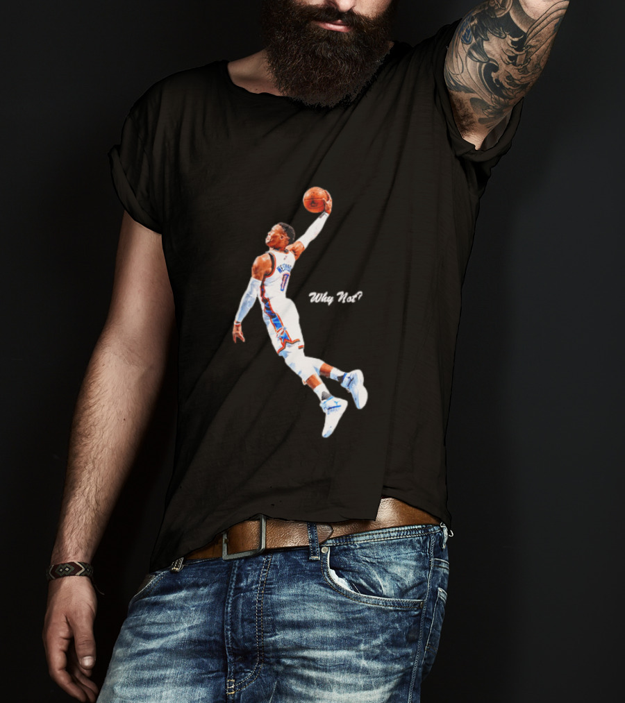 Russell Westbrook OKC Thunder Why Not Basketball Dunk T-Shirt