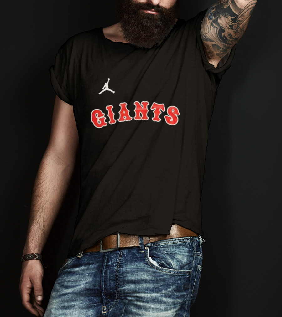 San Francisco Giants MLB Jumpman Arched Red Lettering T-Shirt