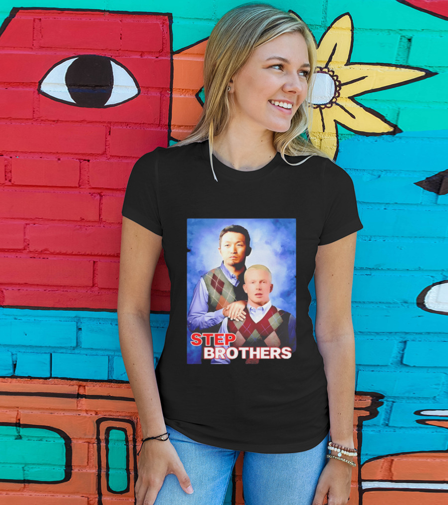 Step Brothers Two Men Argyle Vests Blue T-Shirt