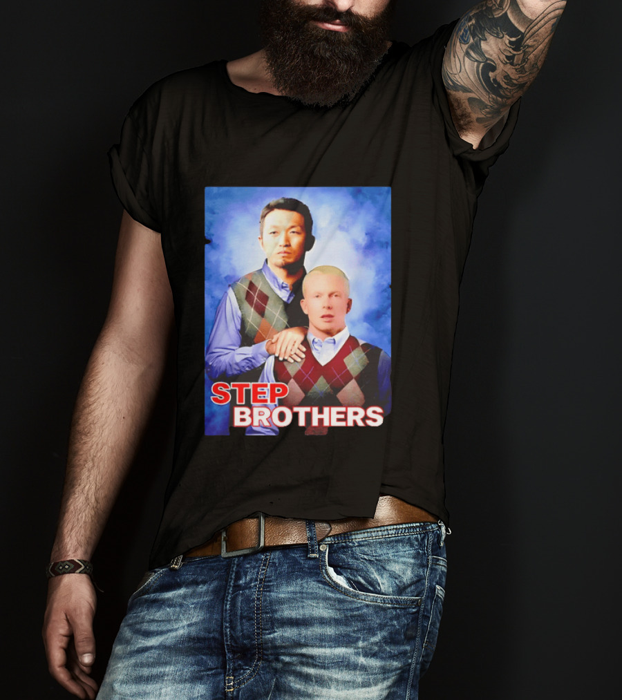 Step Brothers Two Men Argyle Vests Blue T-Shirt