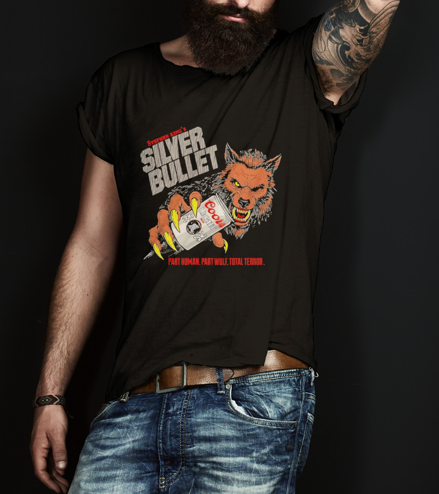 Stephen King's Silver Bullet Coors Part Human Part Wolf Total Terror T-Shirt