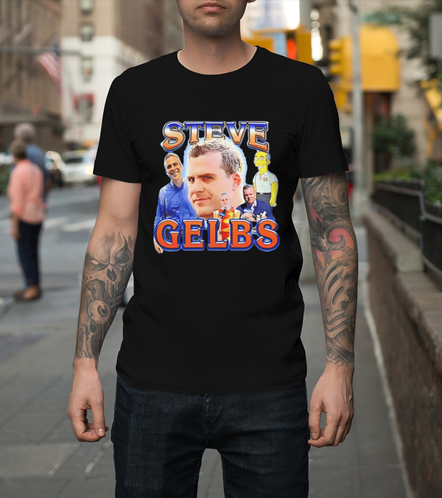 Steve Gelbs Bootleg Photo Collage Simpsonized Cartoon Hot Dog Suit T-Shirt