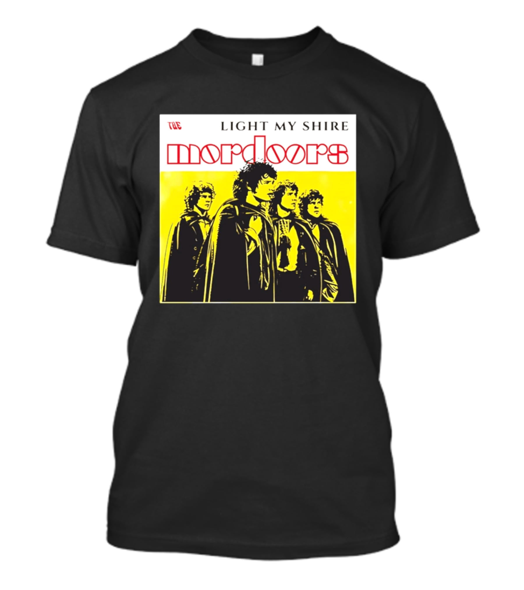 The Light My Shire Mordoors Four Hobbits Cloaks Yellow T-Shirt