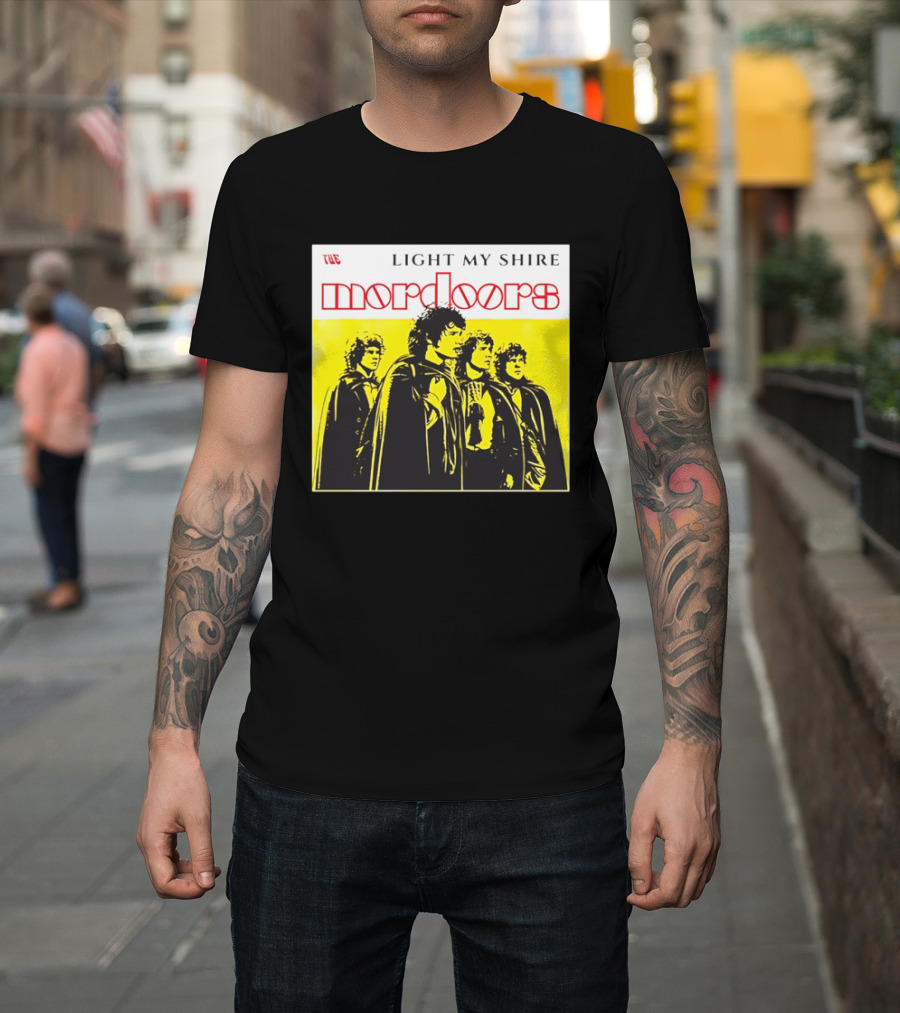 The Light My Shire Mordoors Four Hobbits Cloaks Yellow T-Shirt