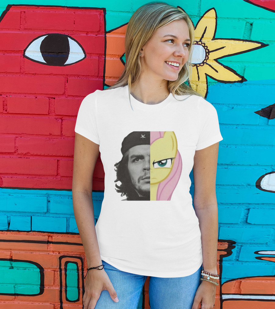 Che Guevara Fluttershy Crossover Fusion Face Mashup T-Shirt