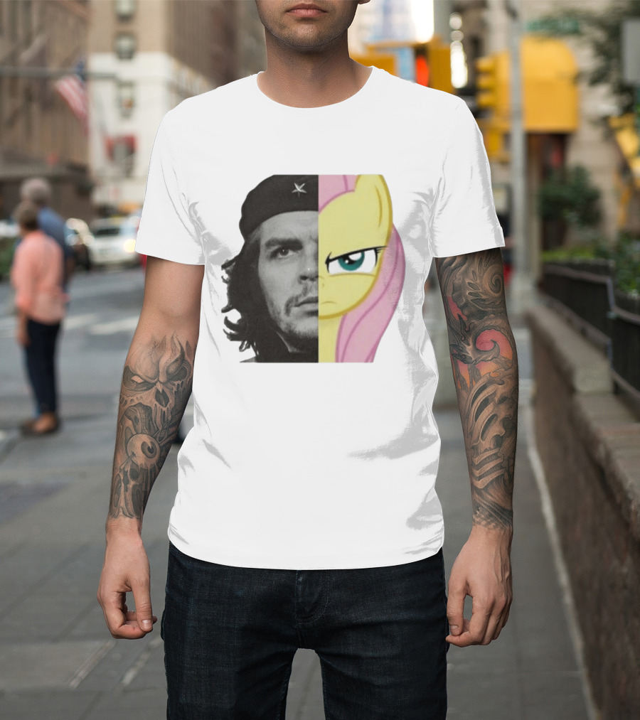 Che Guevara Fluttershy Crossover Fusion Face Mashup T-Shirt
