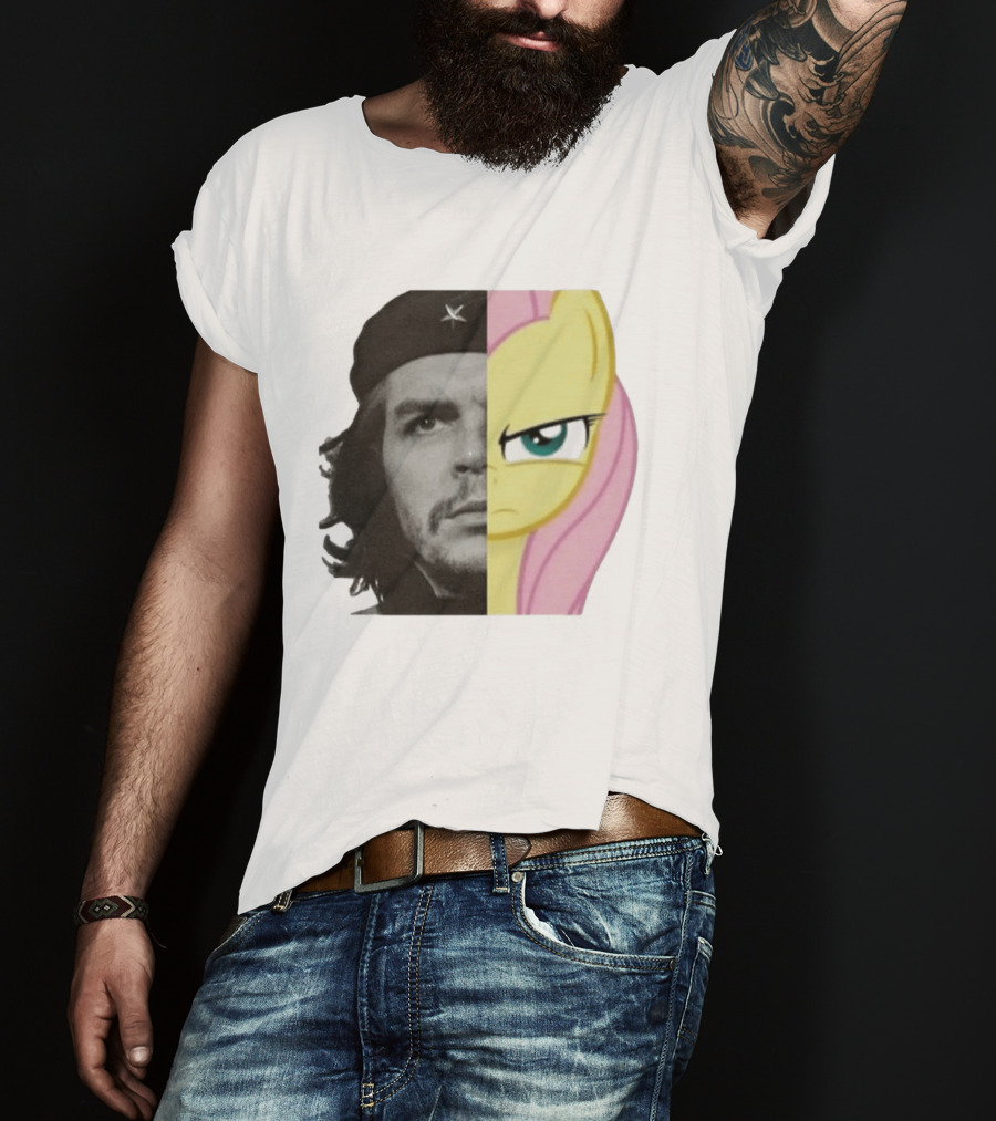 Che Guevara Fluttershy Crossover Fusion Face Mashup T-Shirt