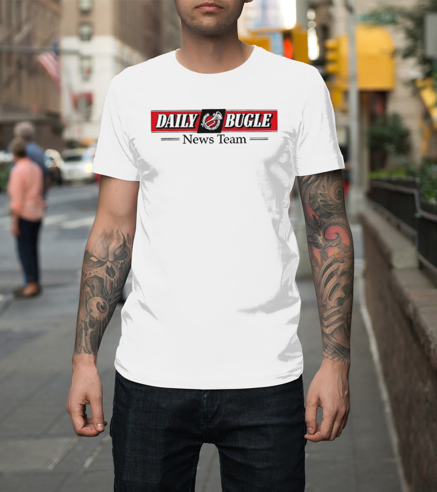 Daily Bugle News Team Logo With Iconic Newspaper T-Shirt