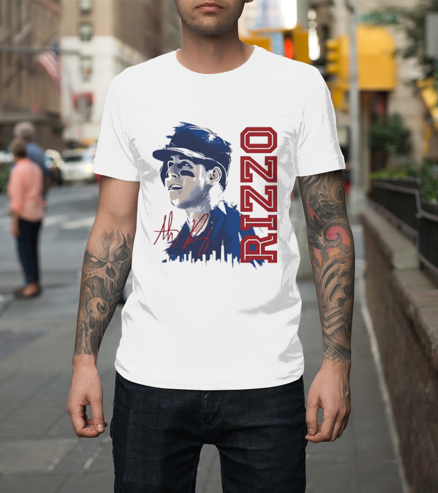 Rizzo Halftone Player Skyline Signatures T-Shirt