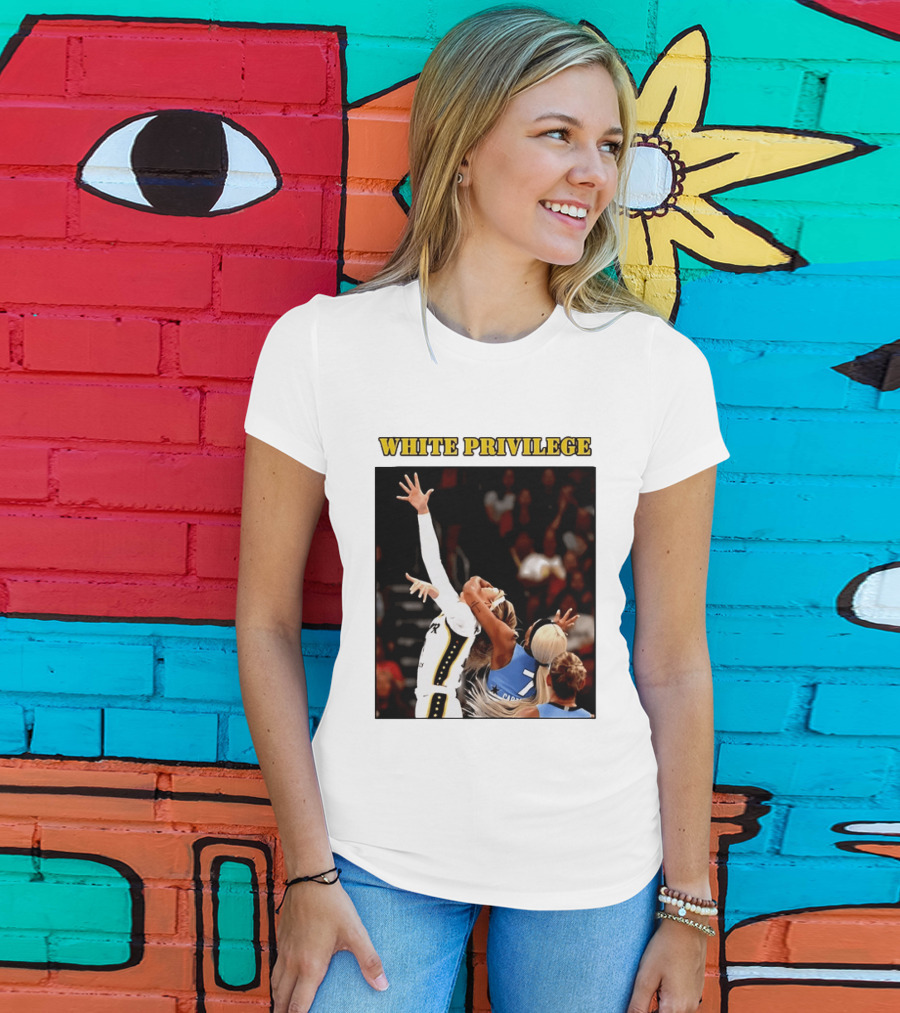 WHITE PRIVILEGE Sophie Cunningham DiJonai Carrington Basketball Confrontation T-Shirt