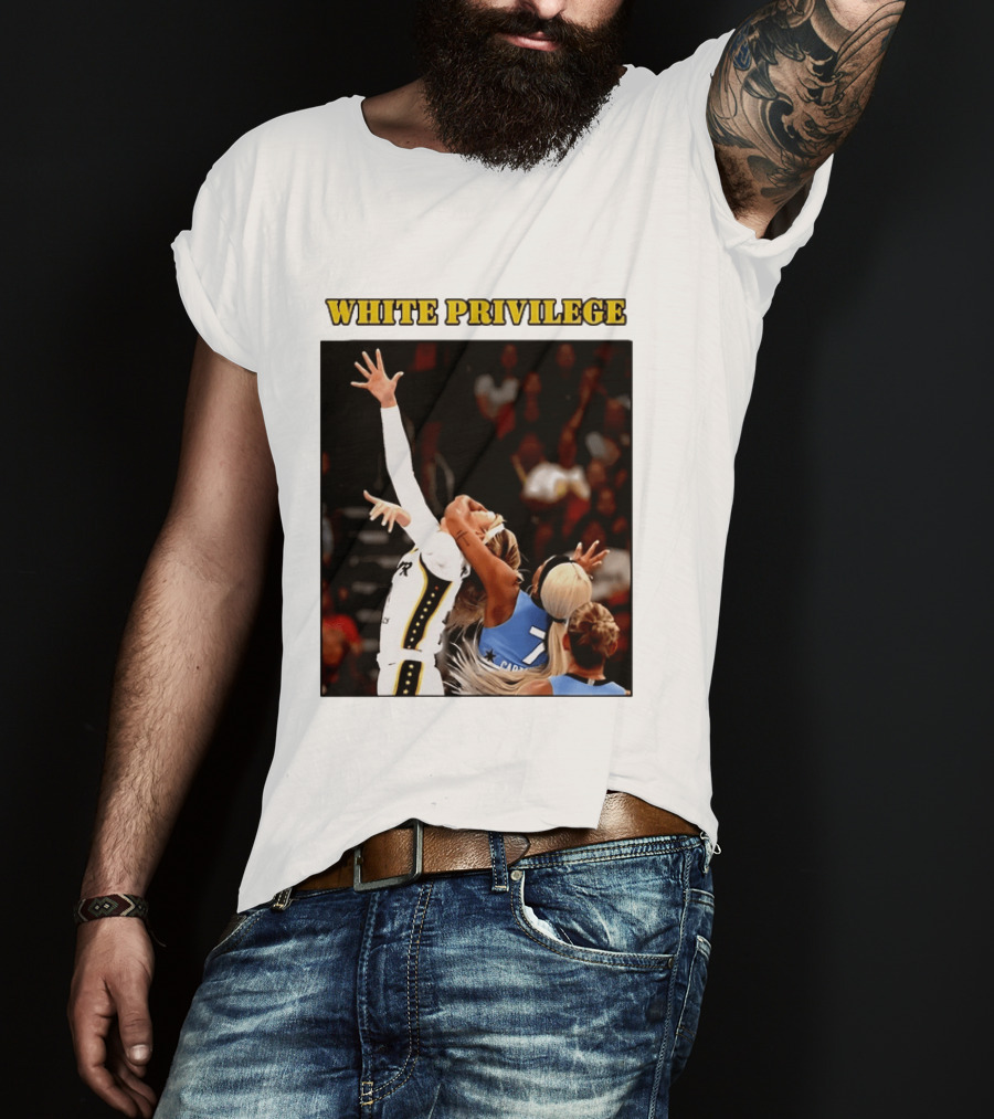 WHITE PRIVILEGE Sophie Cunningham DiJonai Carrington Basketball Confrontation T-Shirt