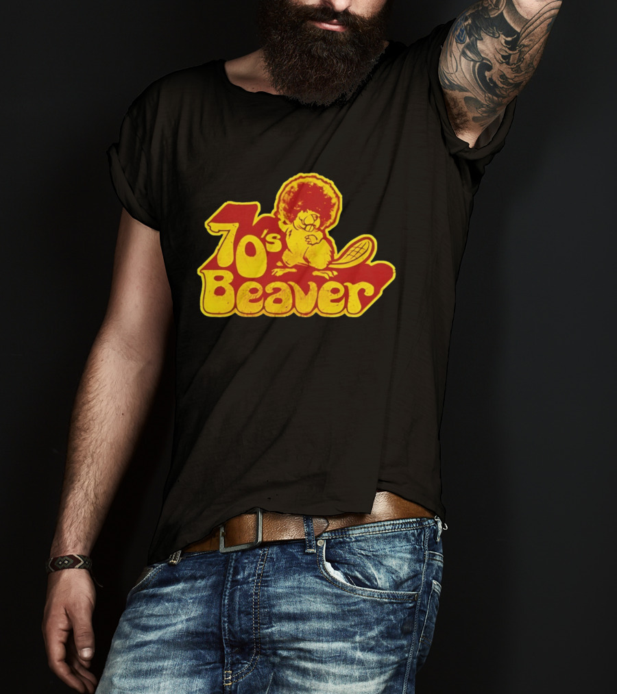 70's Beaver Retro Funky Cartoon T-Shirt