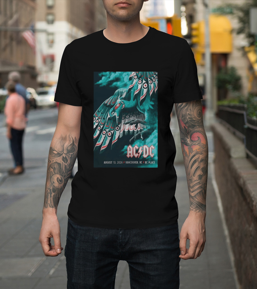 AC DC August 13 2026 Vancouver BC Place T-Shirt