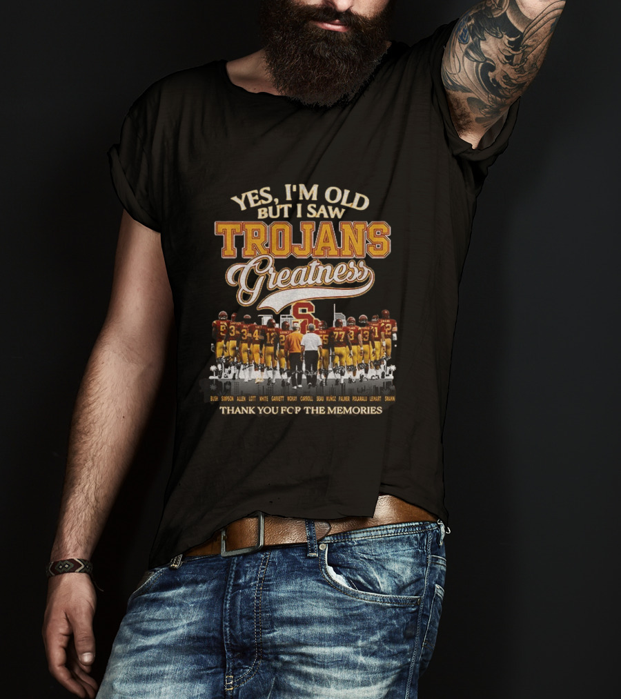Yes I'm Old But I Saw Trojans Greatness Bush Simpson Allen Lott White Garrett McKay Carroll Seau Thank You For The Memories T-Shirt