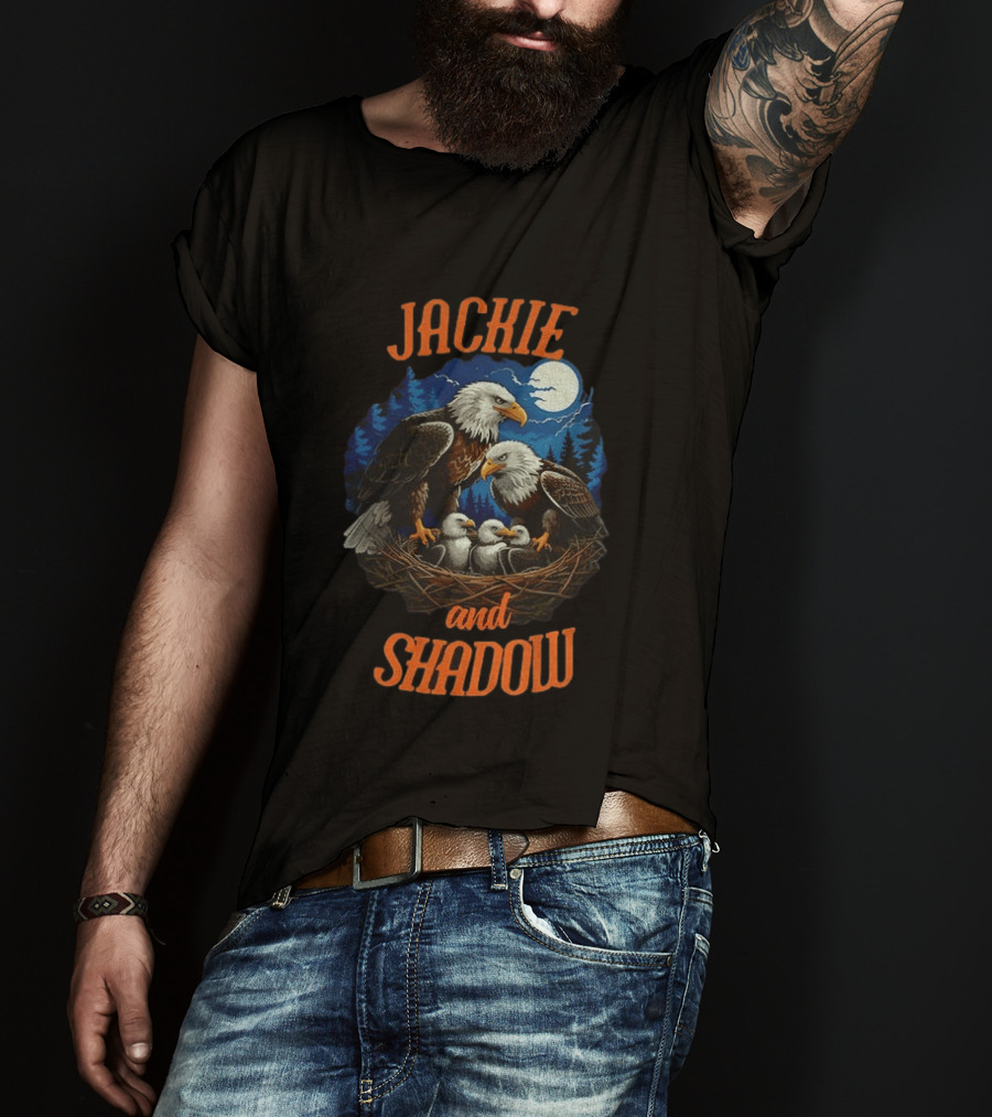 Jackie And Shadow Bald Eagles Together In Nest Under Moonlight 2012 2026 T-Shirt