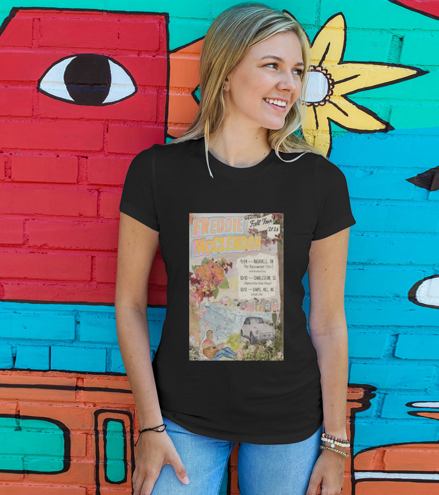 Freddie McClendon Fall Tour 2026 Nashville The Basement Concert T-Shirt