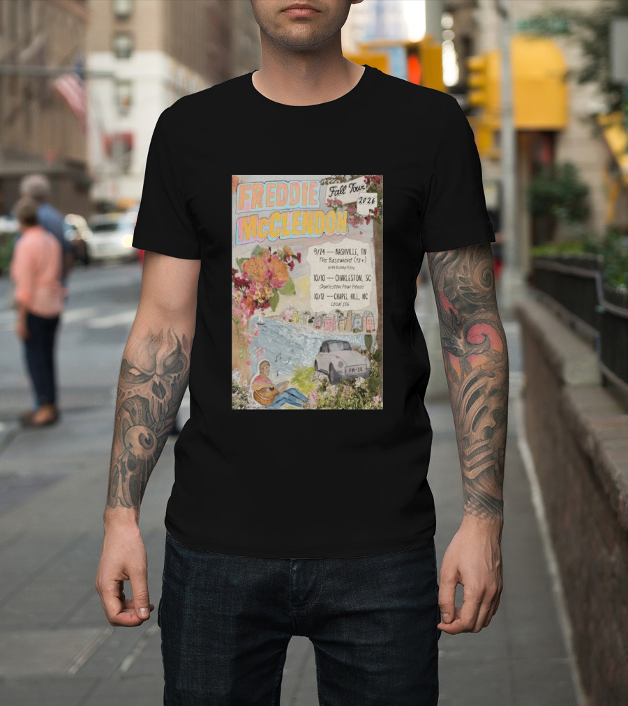 Freddie McClendon Fall Tour 2026 Nashville The Basement Concert T-Shirt