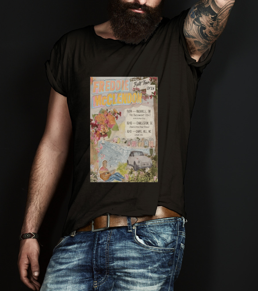 Freddie McClendon Fall Tour 2026 Nashville The Basement Concert T-Shirt
