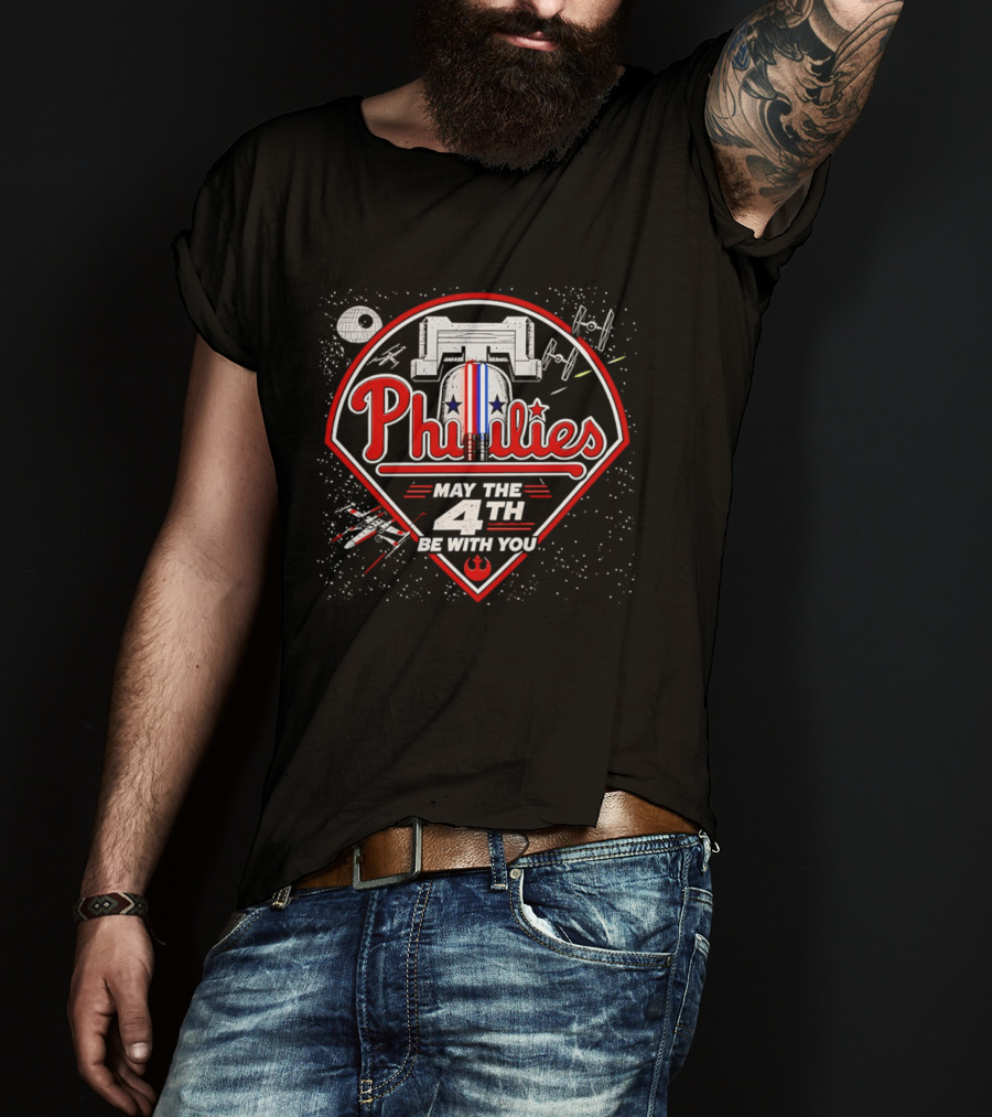 Phillies May The 4th Be With You MLB Star Wars Celebration T-Shirt