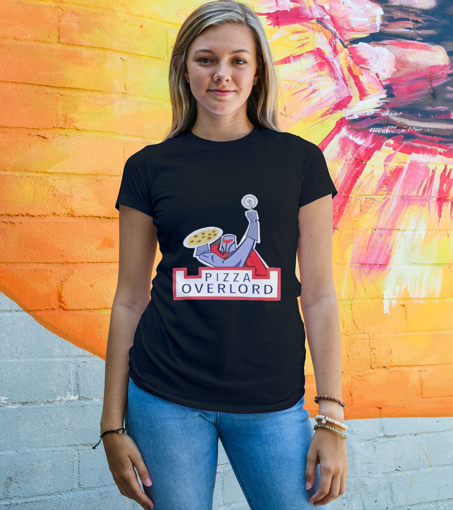 Pizza Overlord Knight With Pizza Slice And Cutter T-Shirt