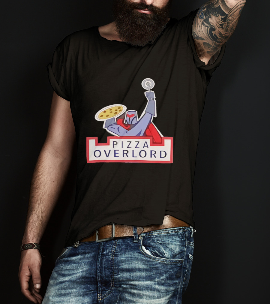 Pizza Overlord Knight With Pizza Slice And Cutter T-Shirt