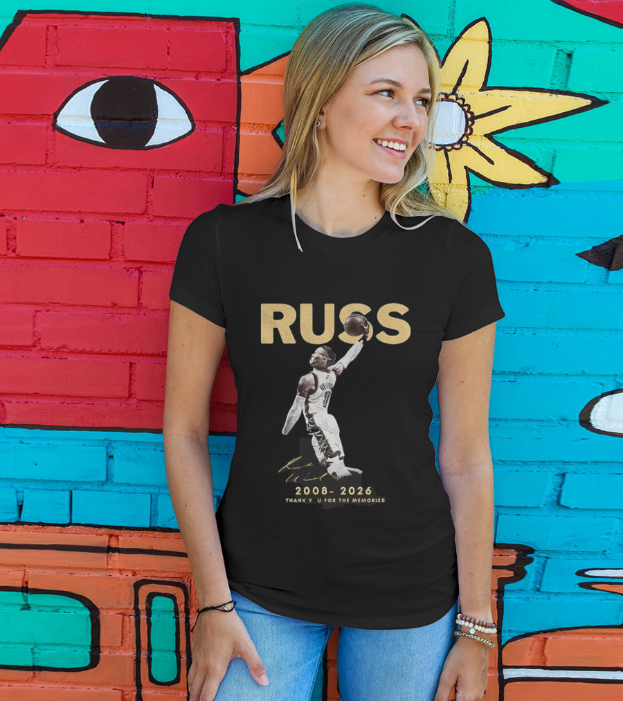 RUSS Russell Westbrook 2008 2026 Thank You For The Memories T-Shirt