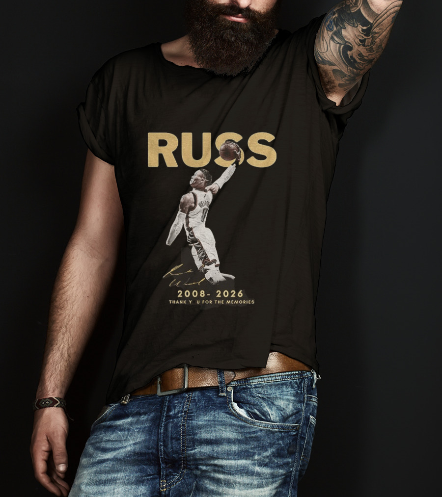 RUSS Russell Westbrook 2008 2026 Thank You For The Memories T-Shirt
