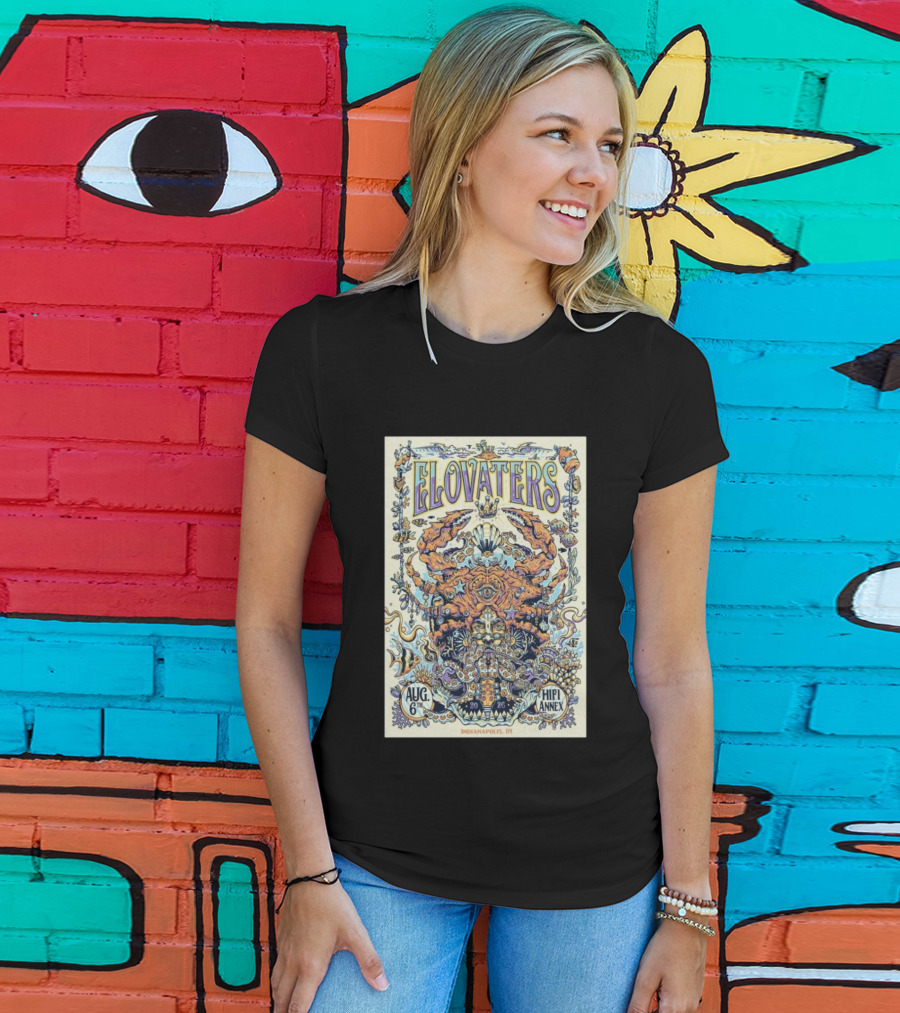 The Elovaters Aug 6 2026 Indianapolis IN Hifi Annex Tour T-Shirt