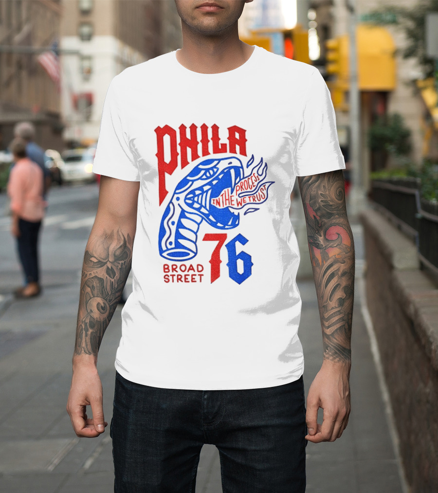 Phila 76 Broad Street In The Process We Trust Serpent T-Shirt