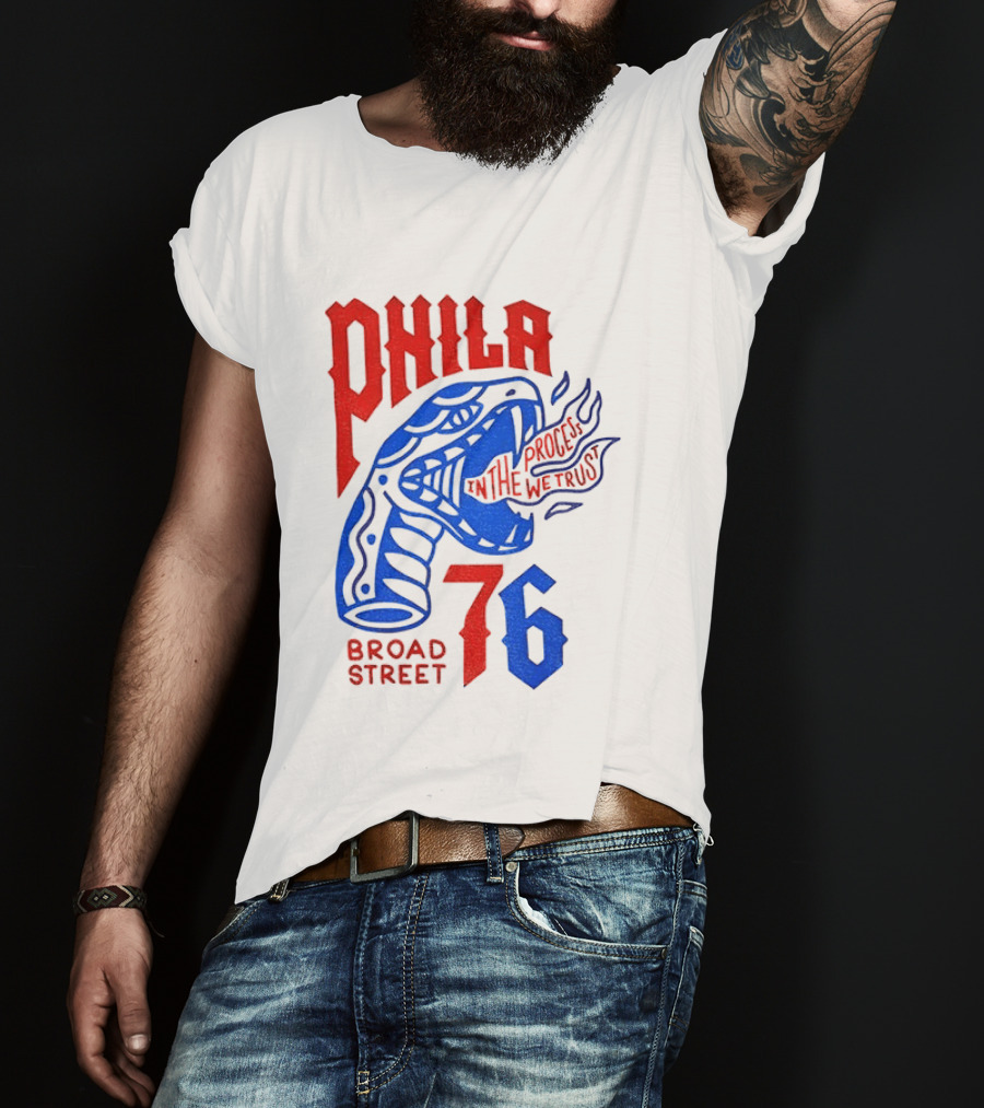 Phila 76 Broad Street In The Process We Trust Serpent T-Shirt